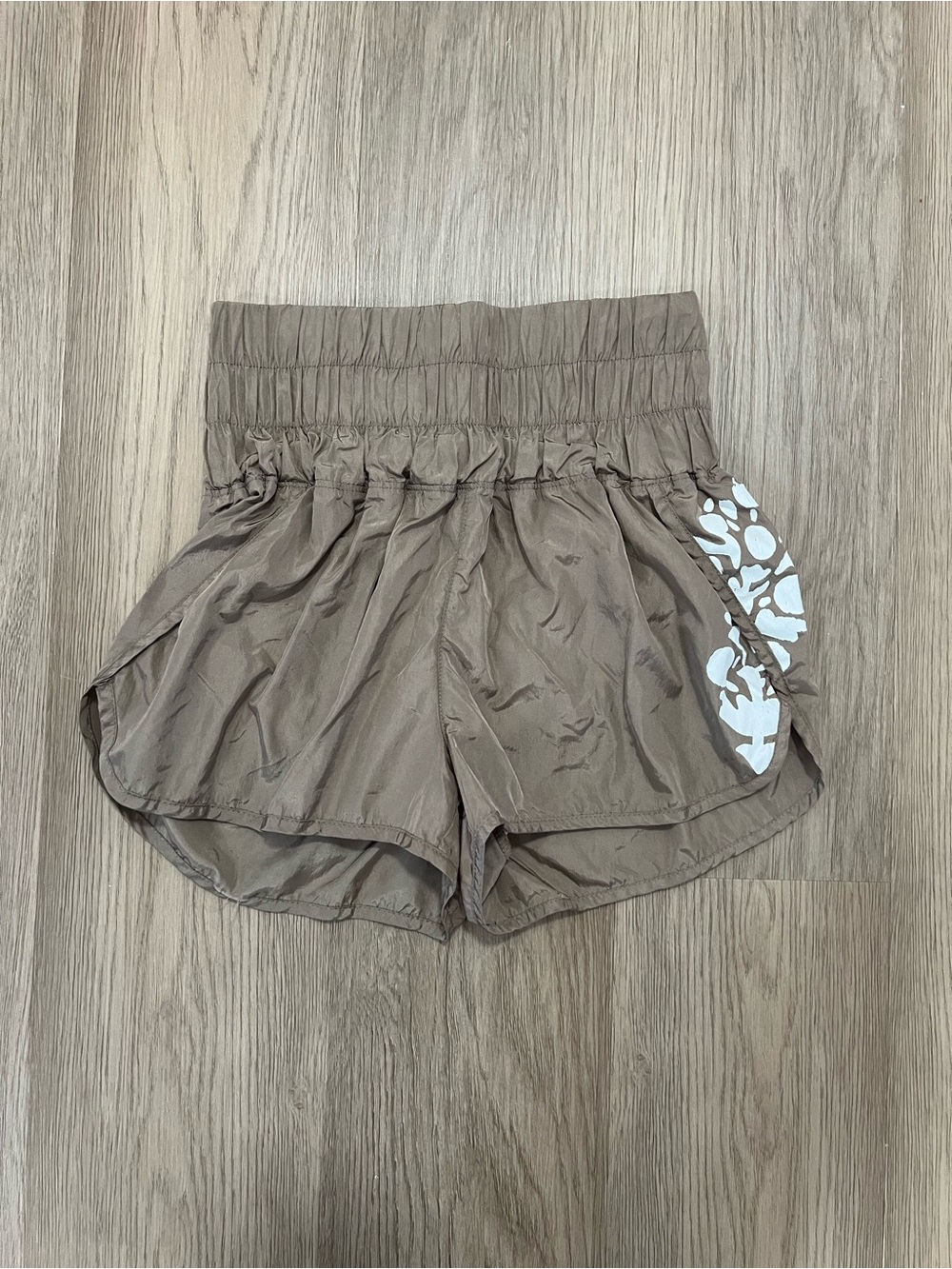 Free People Movement The Way Home Lined Running Shorts Taupe Size Small